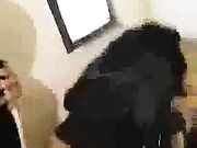 Black guy buttfucking my wife in her purple panties