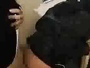 Black guy buttfucking my wife in her purple panties