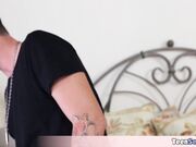 Petite stepsister Megan is a sex addict