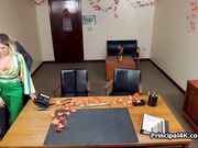 Principal fucking milf while on phone with husband