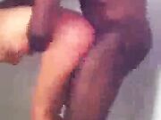 filming wife with her bbc cuckold creampie orgasm