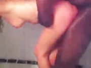 filming wife with her bbc cuckold creampie orgasm