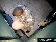 Sexy Brunette Changing BF in Glory Hole