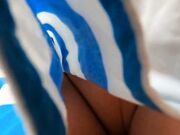 British Teen's Big Ass Exposed - No Panties Up-Skirt Webcam Solo