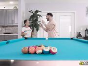 Playing pool with beautifl MILF Freya
