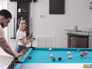 Playing pool with beautifl MILF Freya