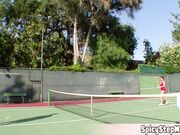 Playing tennis with her is an experience