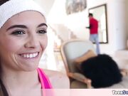 Cute and sporty stepsis Skye taboo fuck