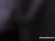 Naughty Asian coed enjoys milking and riding a BWC