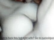 Housewife lets big black cock fuck her then swallows