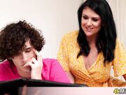 Busty stepmom helps me with my homework