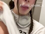 Ammy Rouse - Public Bathroom Jack Off