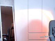 Blonde Femboy Jerks Off Her Cock And Stripteasing