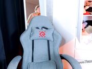 Blonde Femboy Jerks Off Her Cock And Stripteasing