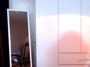 Blonde Femboy Jerks Off Her Cock And Stripteasing