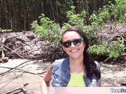 Petite latina teen outdoor quickie fuck