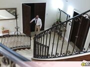 Short haired blond slut gets a surprise