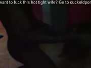 Sexy wife gets creampie from large BBC dick