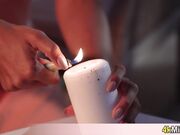 Ebony slut fucked by the invisible cock