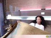Ebony slut fucked by the invisible cock