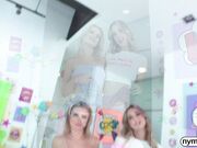 NYMPHO Millie Morgan and Beverly Hillson hit it off