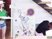 Hypno trick on the pizza delivery chick