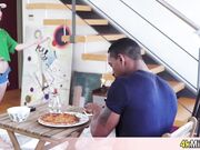 Hypno trick on the pizza delivery chick