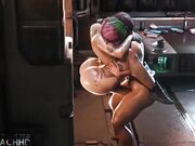 Cyberpunk futa anal gape