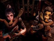 the gate of baldur with 3 goblins