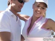 Special golfing lesson with my stepma