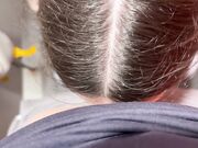 Public Restroom Blowjob with a Mysterious Brunette