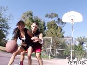 Sexy golddigger like to play basketball