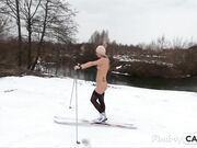 Nude Skiing Solo Female With Tattoos
