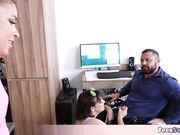 Stepdaughter and her latina BFF fucked