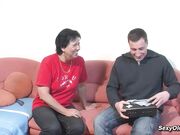 Big cock guy fucks German mature