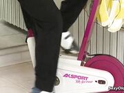 Busty redhead mature lady Marta M fuck in the gym