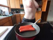 Big-Titted Housekeeper Handles 3 Sausages in BDSM Parody Video