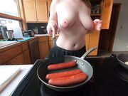 Big-Titted Housekeeper Handles 3 Sausages in BDSM Parody Video