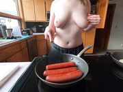 Big-Titted Housekeeper Handles 3 Sausages in BDSM Parody Video