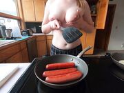 Big-Titted Housekeeper Handles 3 Sausages in BDSM Parody Video
