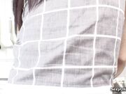 Hairy pussy Asian MILF gets fucked POV