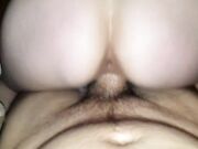 Tiny Blonde Rides Big Cock on a Leather Recliner