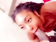 Truck Stop Blowjob - She Takes My Big Cock in the Bathroom