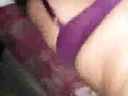 hot amateur blonde babe plays with bbc