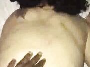 Wife has big orgasm with black bull while husband watches