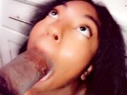 Small Ebony Gets Throat-Fucked by BBC for Slow Dinner