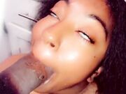 Small Ebony Gets Throat-Fucked by BBC for Slow Dinner