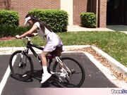 Extra small and cute cyclist teen fucked