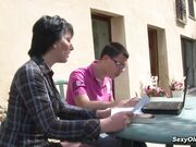 Sexy French housewife anal fucked