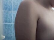 Mikushan takes a shower